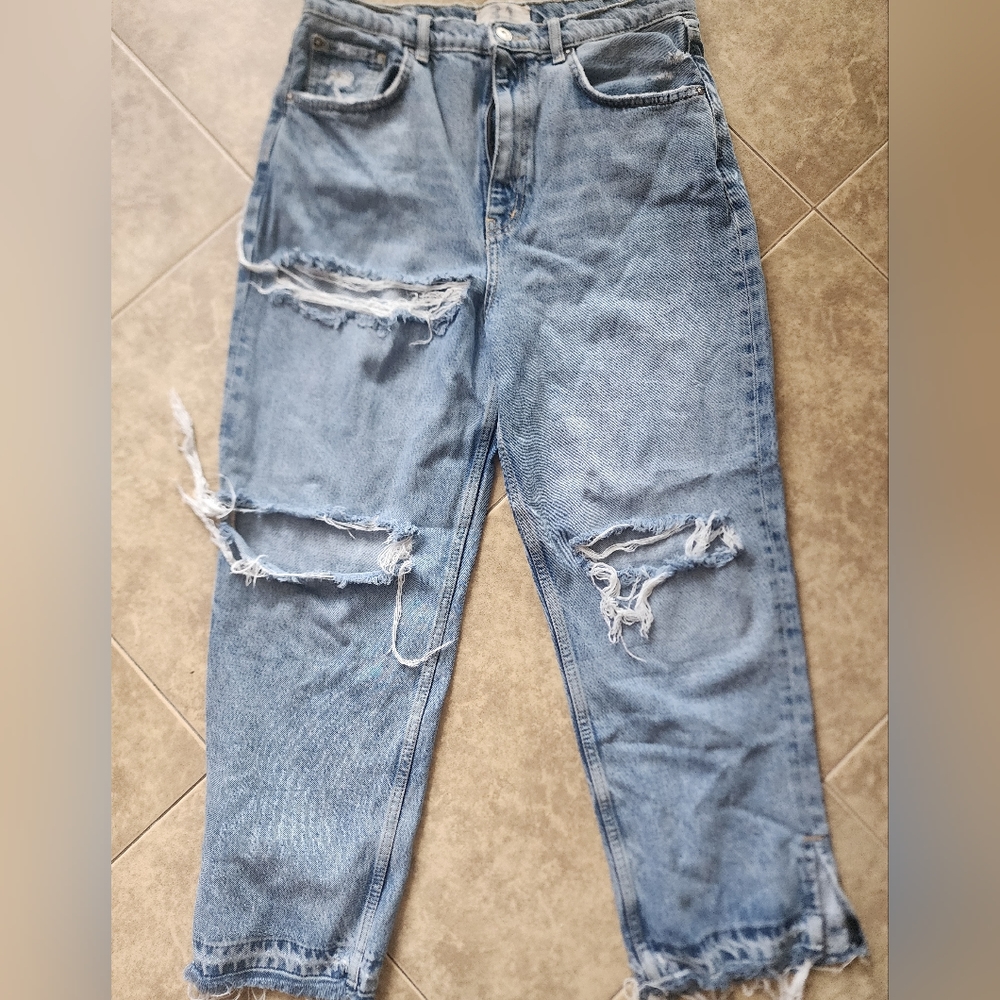We the free straight-up baggy medium wash jeans
